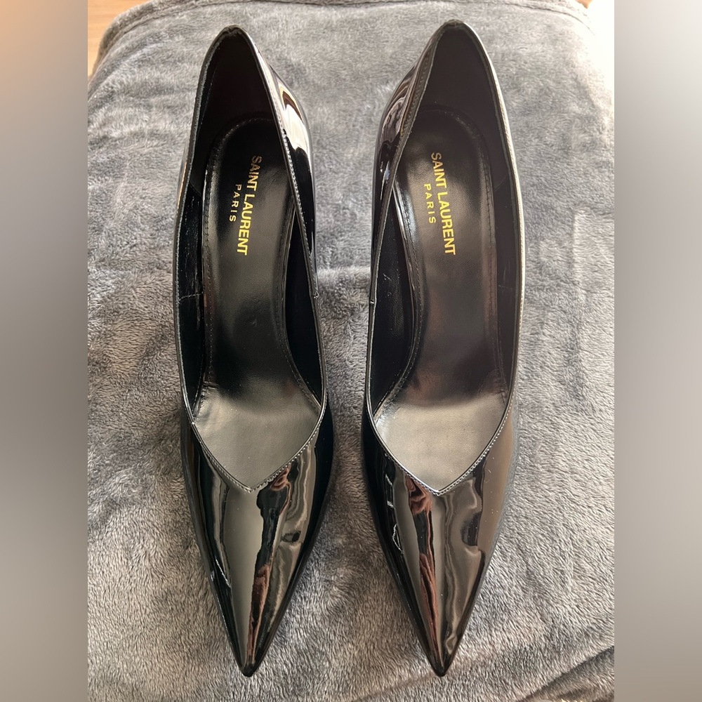 Saint Laurent Black Patent Leather Heels